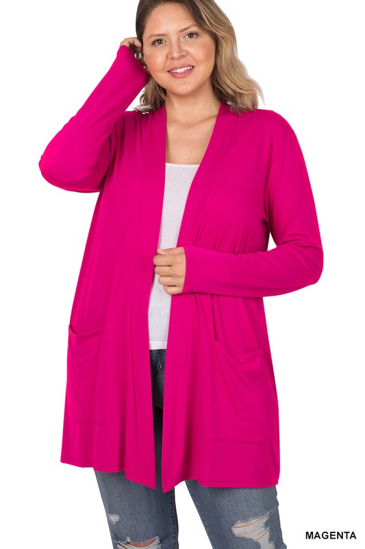 Zenana Open Cardigan (Curvy)