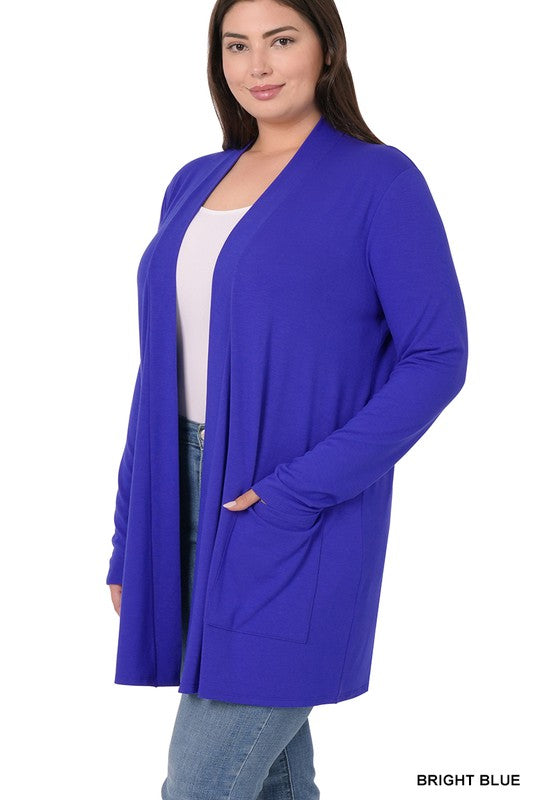 Zenana Open Cardigan (Curvy)