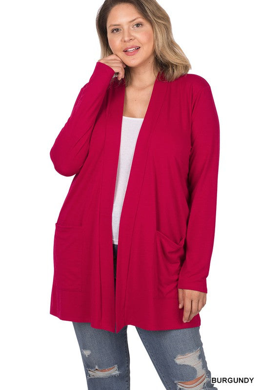 Zenana Open Cardigan (Curvy)