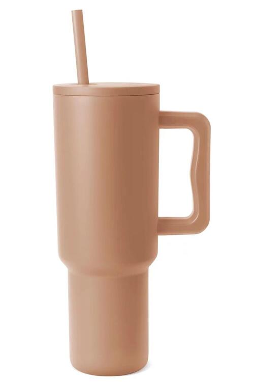 40oz Monochromatic Stainless Steel Tumbler with Straw