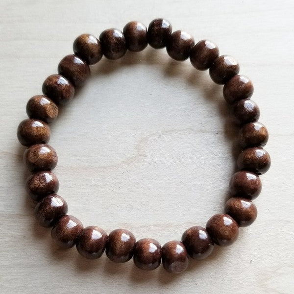 Bracelet Bar-Large Wood Beaded Stretch Bracelet