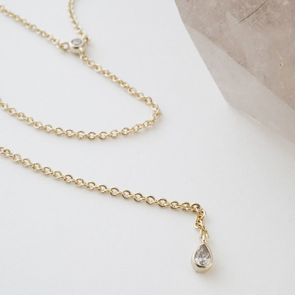 Crystal Lariat Necklace