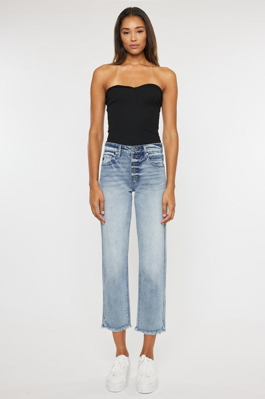 Kan Can High Rise Straight Fit Jeans