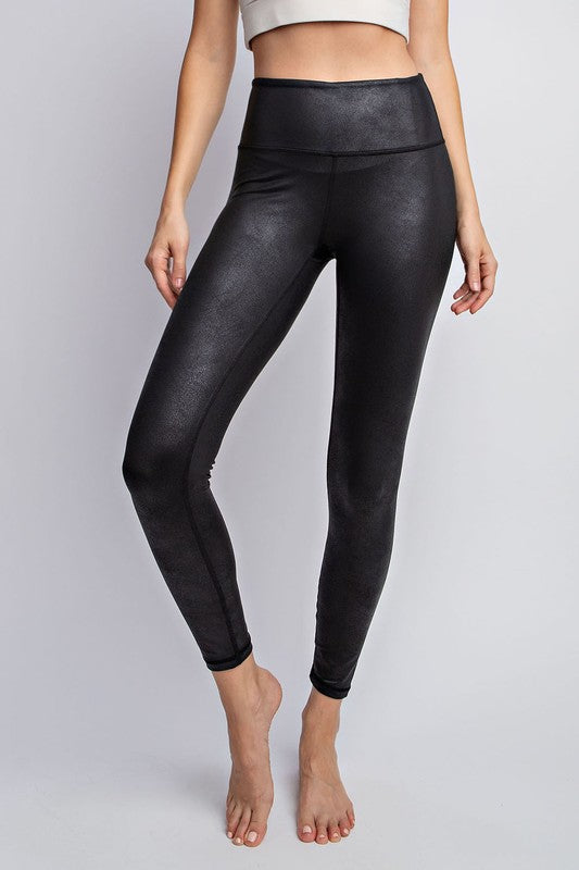 Rae Mode PU Leather Chintz Full Length Leggings