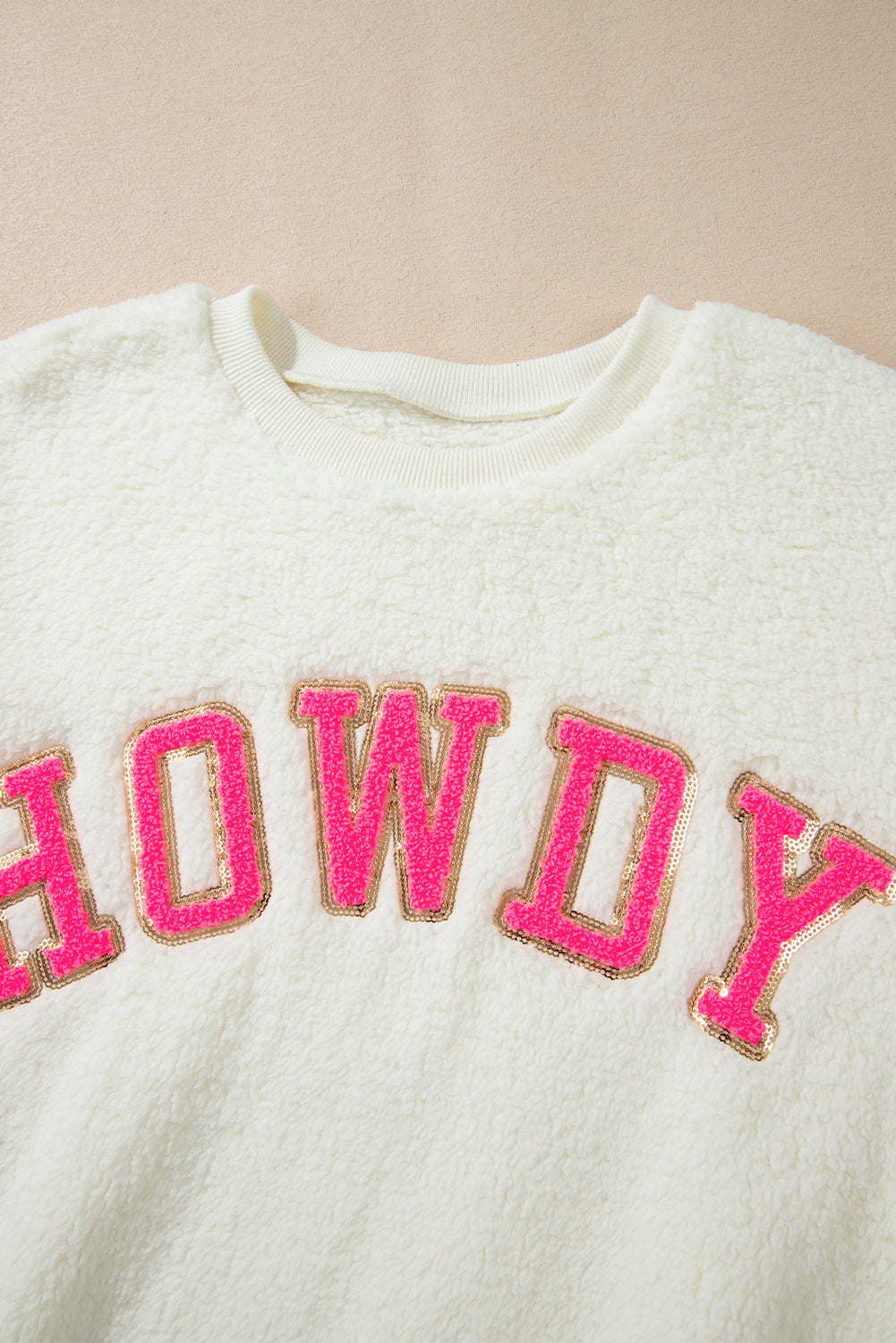 Sherpa HOWDY Print Pullover Sweatshirt