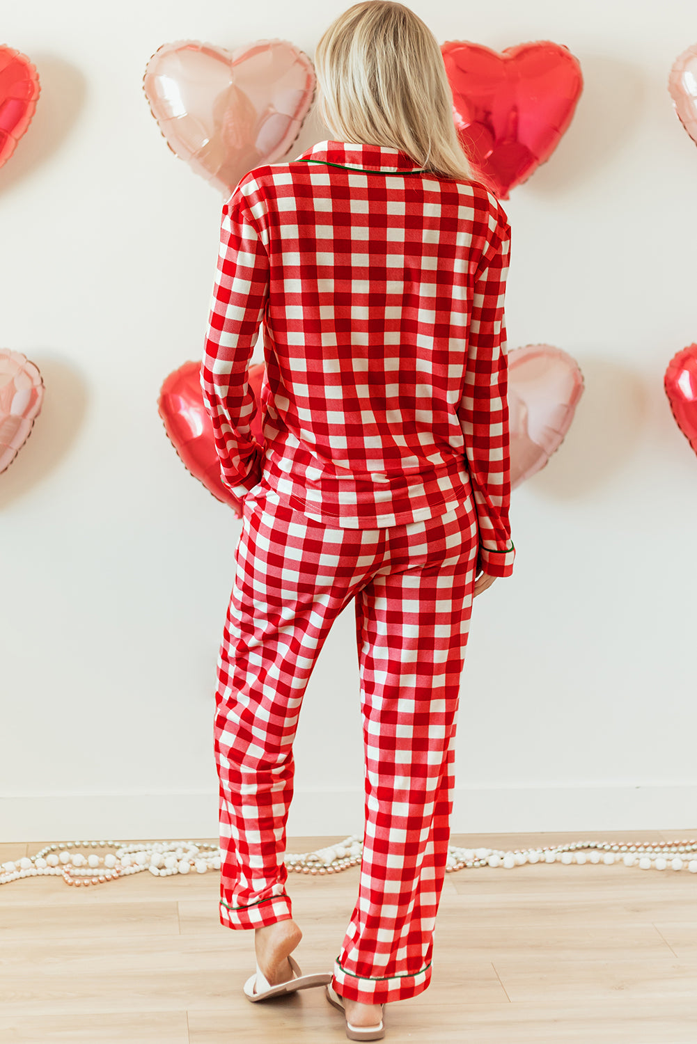 Christmas Plaid Print 2-Piece Pajama Set