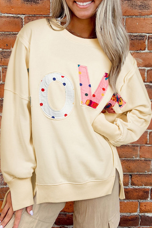 LOVE Patch Sweater