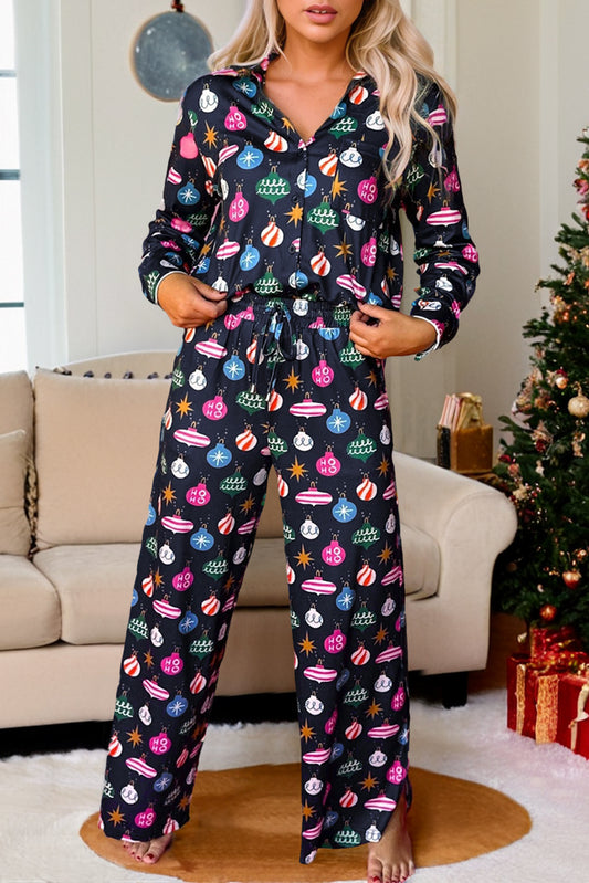 Colorful Christmas Lights  Pajama Set